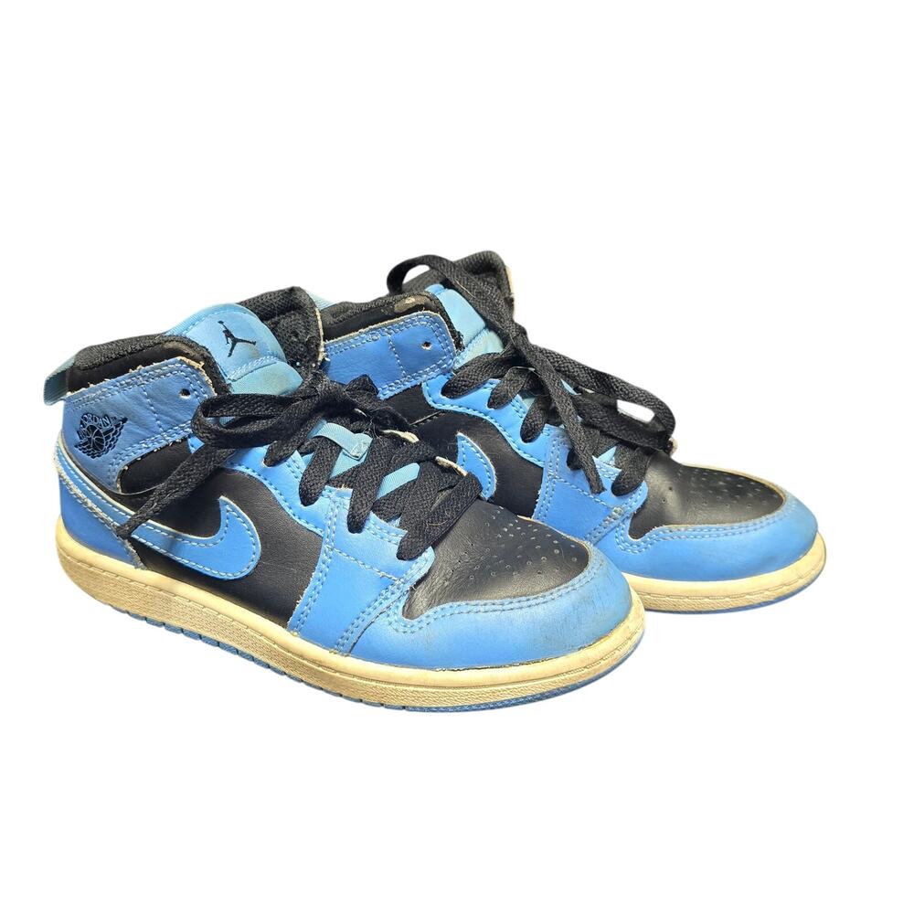 Nike Air Blue & Black Jordan 1 Mid Sneakers